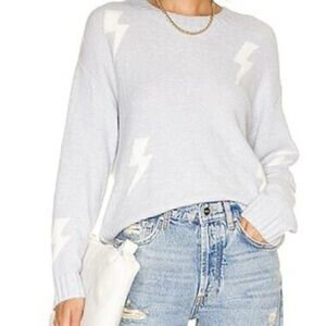 Rails Light Gray Sweater with Lightning Bolts XS